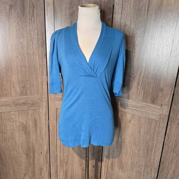 Express women casual blue blouse top - Picture 3 of 9